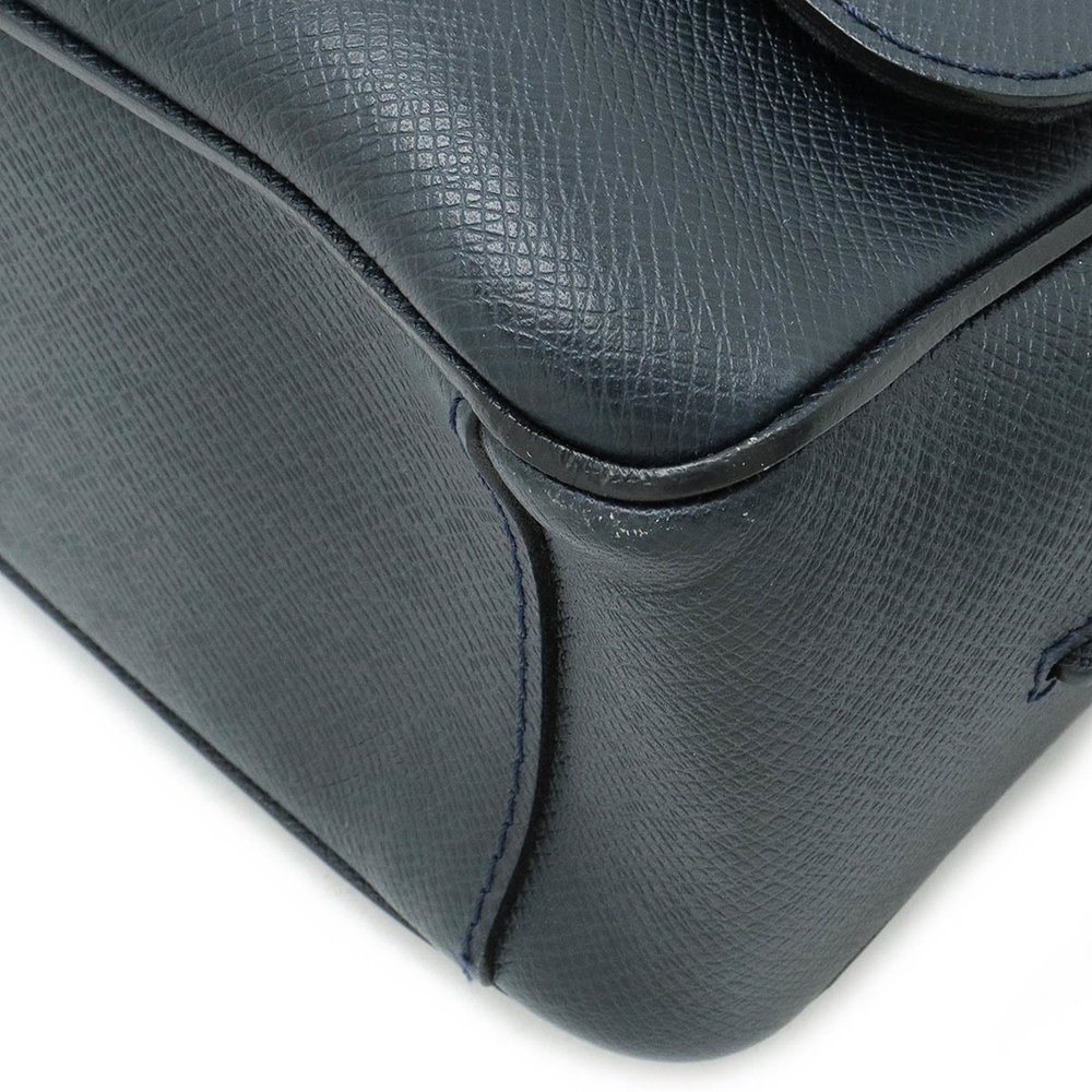 LOUIS VUITTON Taiga Roman MM Shoulder Bag Leather Men's Bol Dark Navy M32624 - Picture 4 of 9